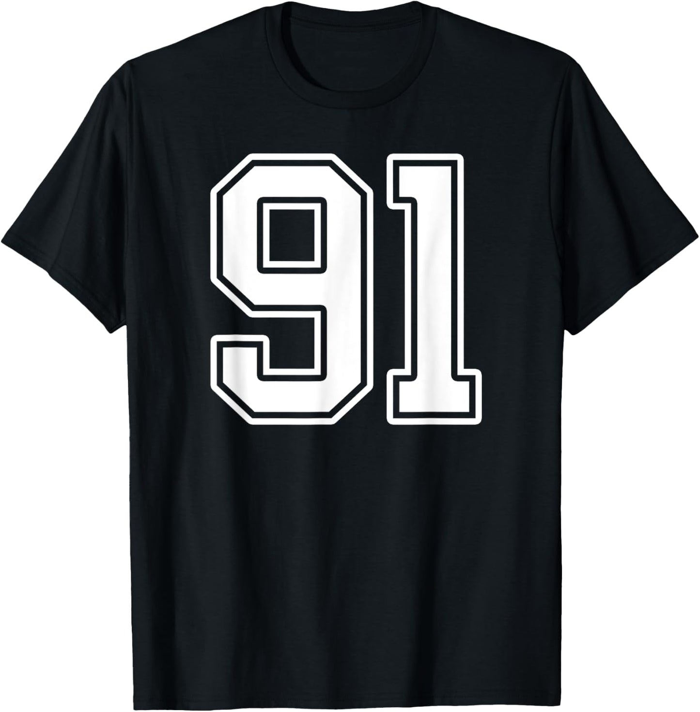 Number 91 Fan Player Jersey Style #91 Men Women Kids T-Shirt - T-Shirt | Black