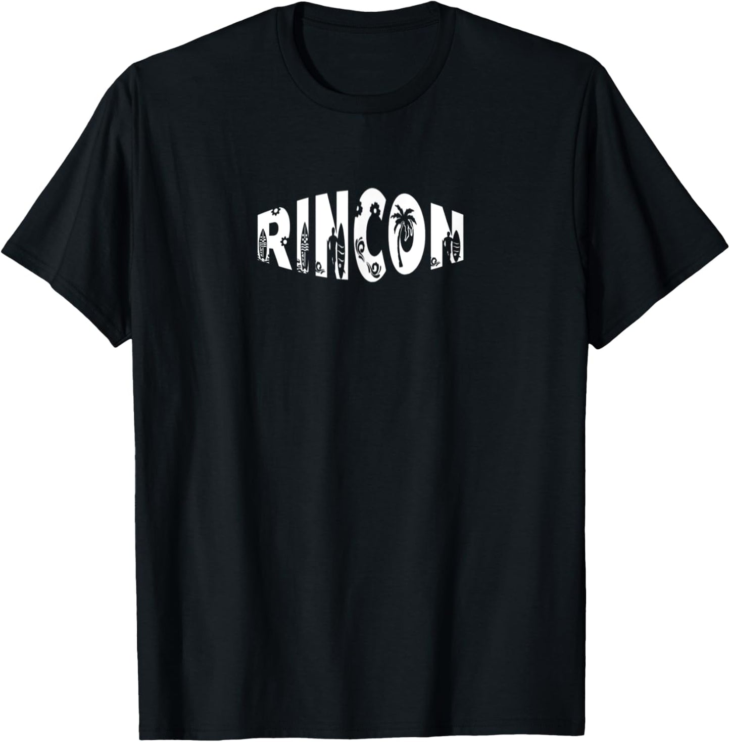 Rincon Beach Surfing Cool Surf Spot For Surfers T-Shirt - T-Shirt | Black