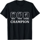 Funny Game Scissors Stone Paper Champion T-Shirt - T-Shirt | Black