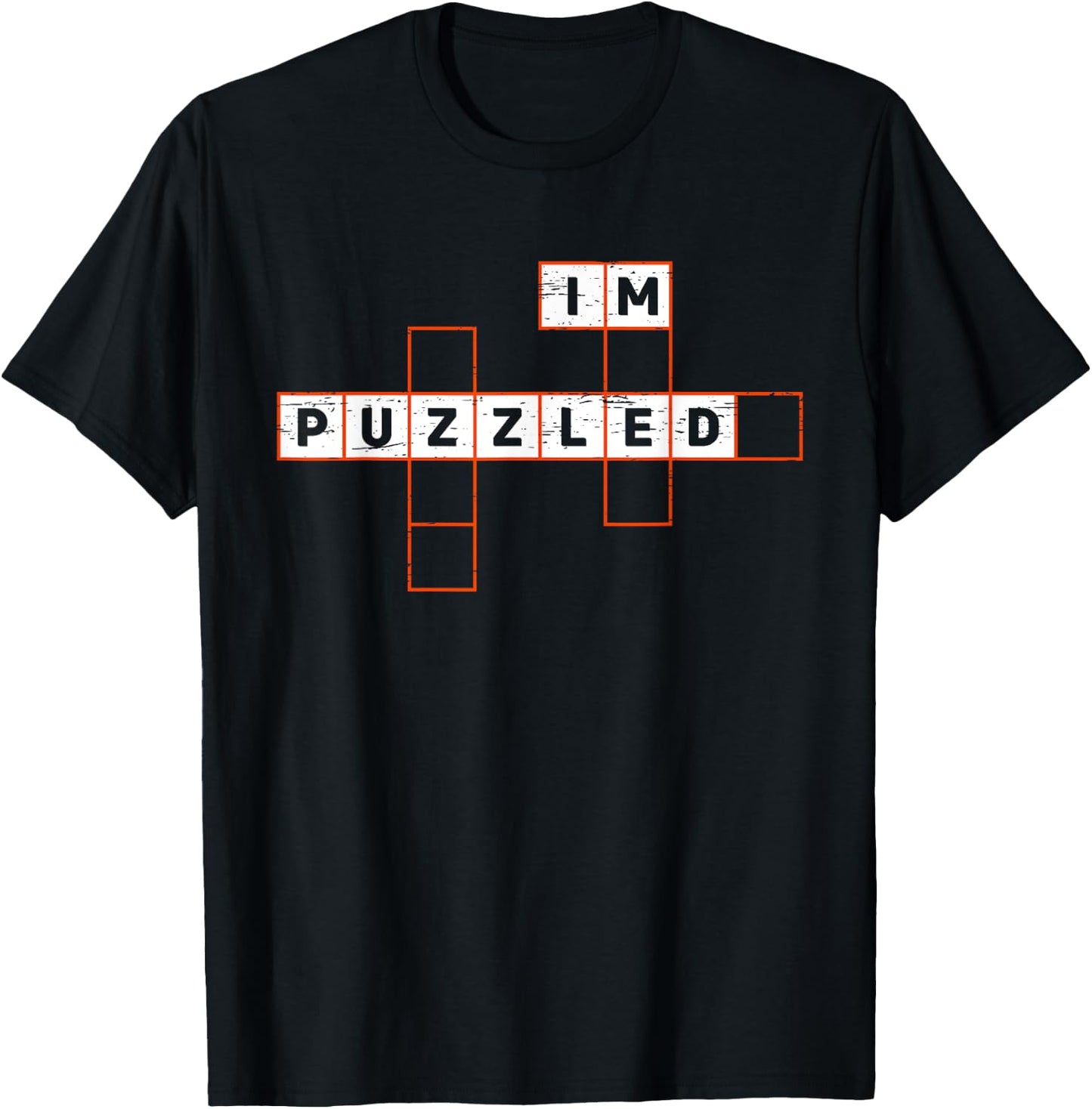 I'm Puzzled Crossword Puzzle Solve Number Squares Vocabulary T-Shirt - T-Shirt | Black