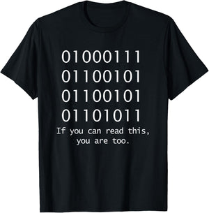 Computer Binary Code Dev Programmer Shirt Developer Geek T-Shirt - T-Shirt | Black