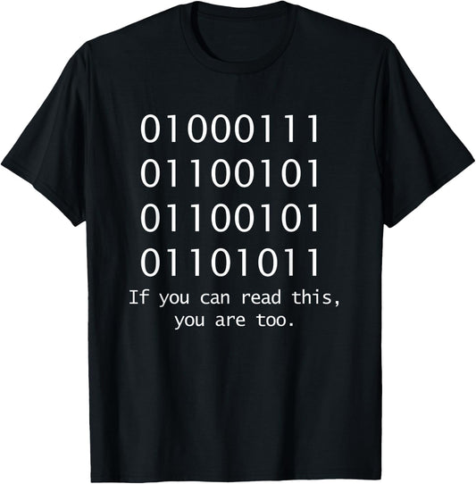 Computer Binary Code Dev Programmer Shirt Developer Geek T-Shirt - T-Shirt | Black