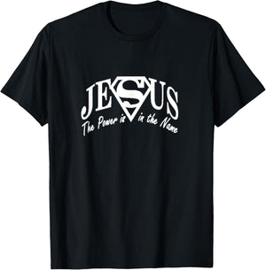 My Superhero is Jesus Faith Love Gothshirt T-Shirt - T-Shirt | Black