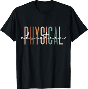 Physical Education PE Teacher Phys Ed Student Grad T-Shirt - T-Shirt | Black
