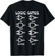 Nerdy Funny Logic Gates Computer Science Electrical Engineer T-Shirt - T-Shirt | Black