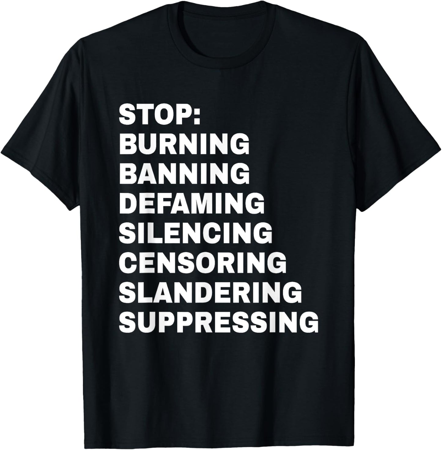 Free Speech Anti Censorship First Amendment T-Shirt - T-Shirt | Black