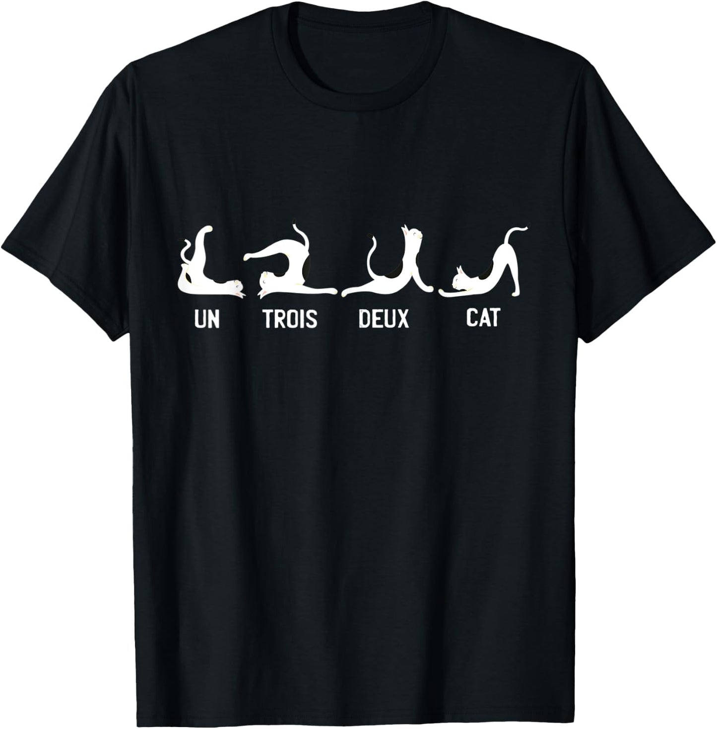 Un Deux Trois Cat Shirt Women Cool Cats And Kittens Yoga T-Shirt - T-Shirt | Black