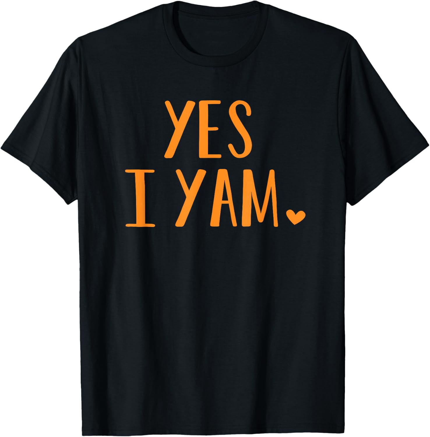 Yes I Yam Funny Thanksgiving Halloween Matching Couple T-Shirt - T-Shirt | Black