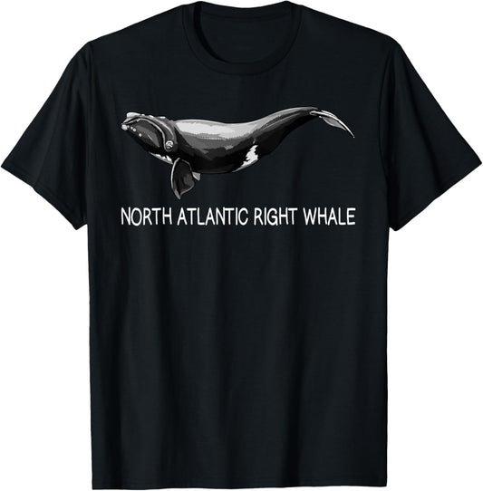North Atlantic Right Whale Lover T-Shirt - T-Shirt | Black