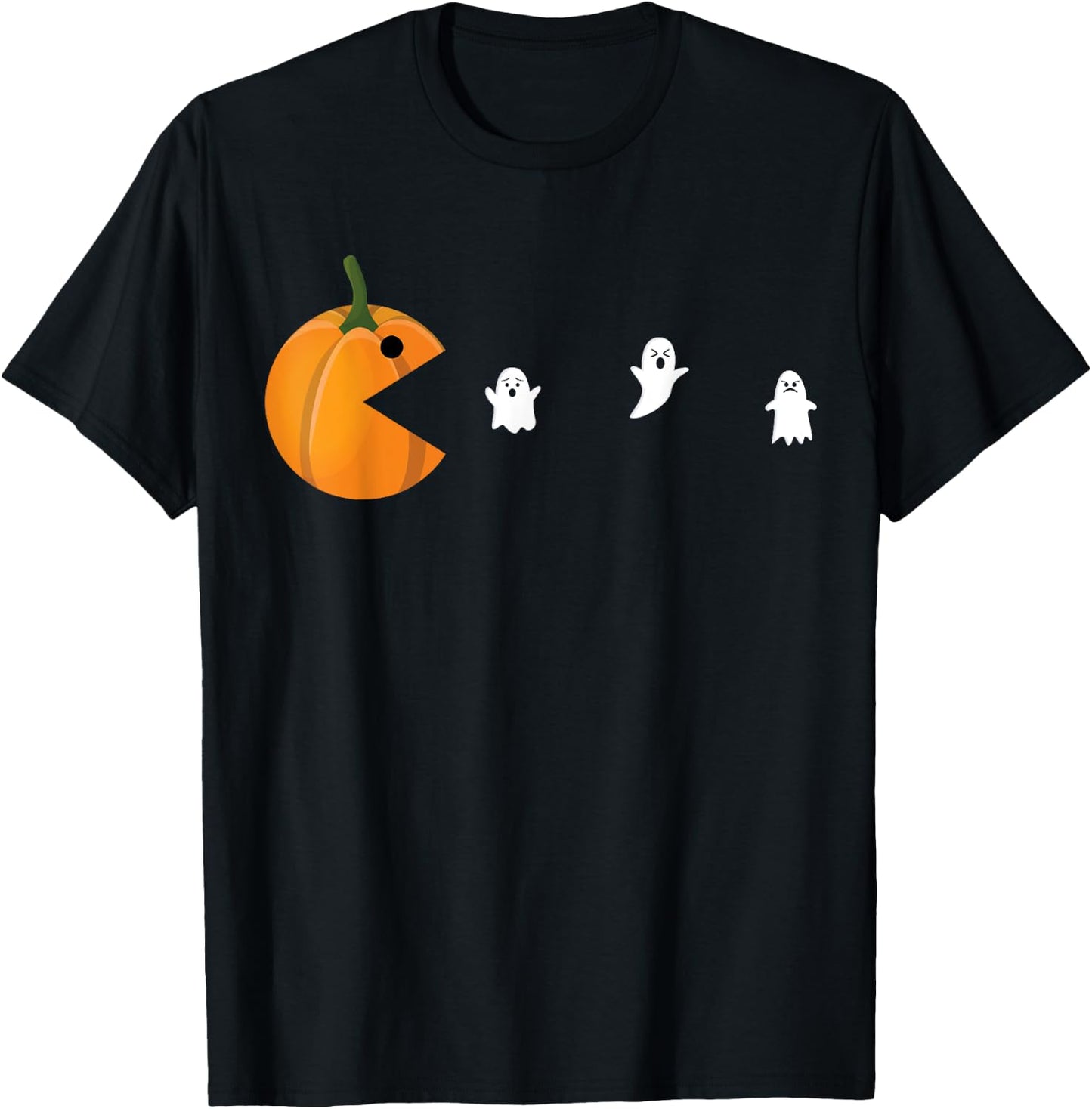 Halloween Pumpkin Face Patch Costume Men Women Fun Kids Boys T-Shirt - T-Shirt | Black