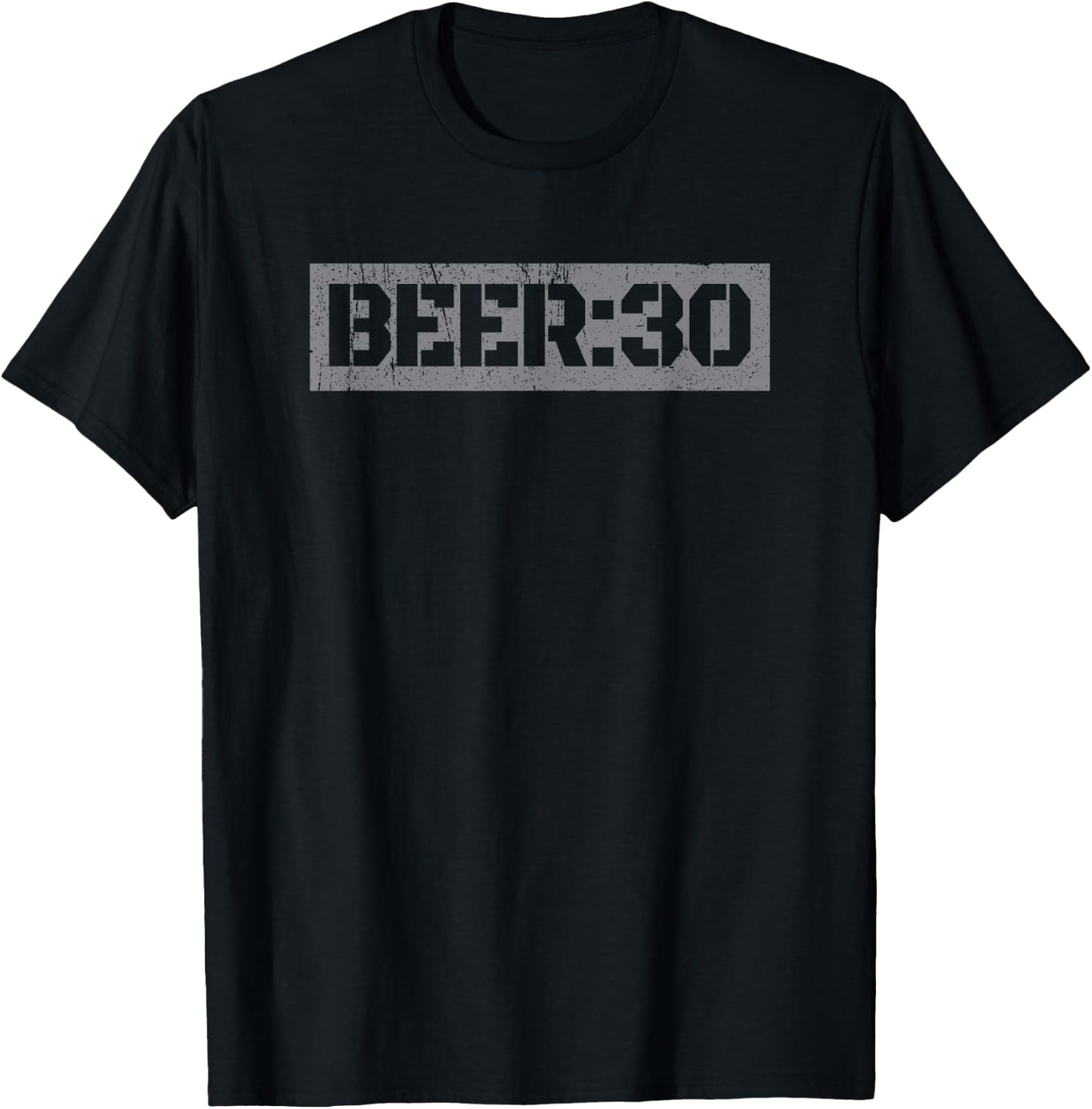 Cool Retro Beer 30 Distressed Graphic Design Beer Meme T-Shirt - T-Shirt | Black