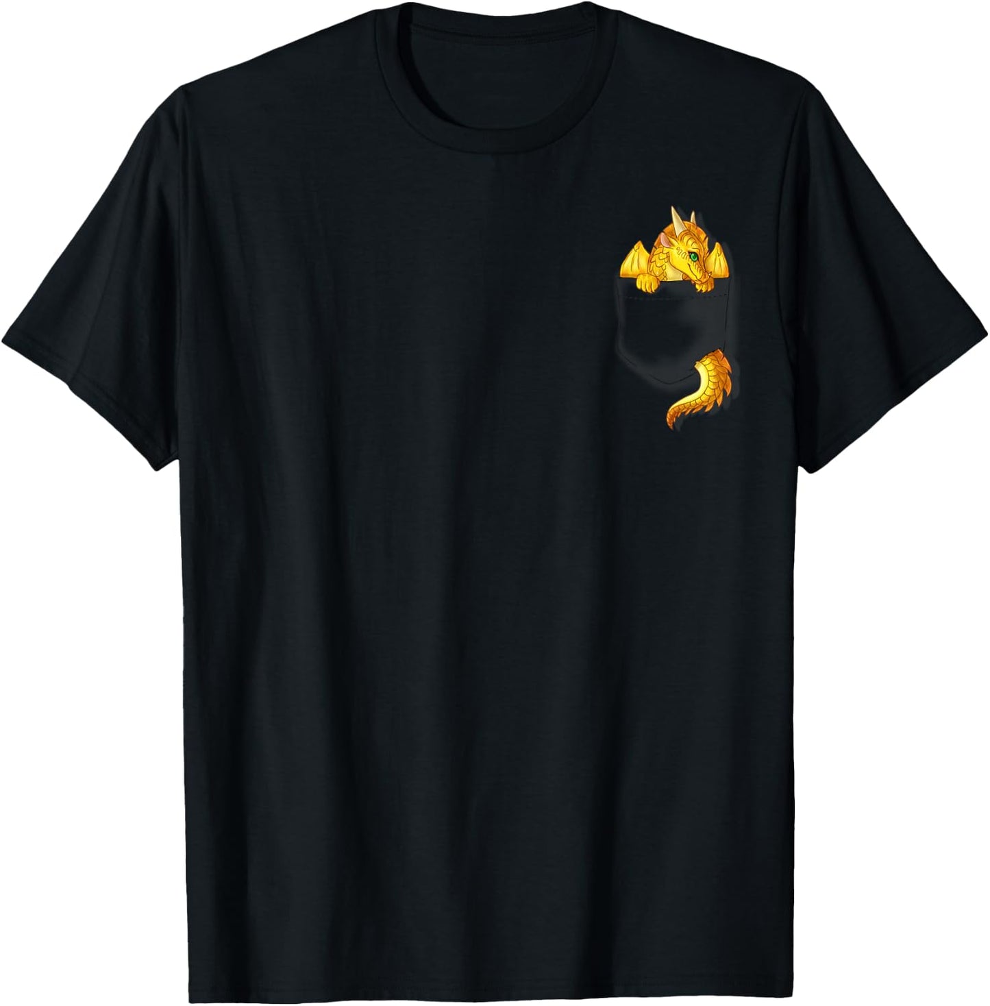 Gift Dragon Sunny Dragon in pocket Gift men T-Shirt - T-Shirt | Black