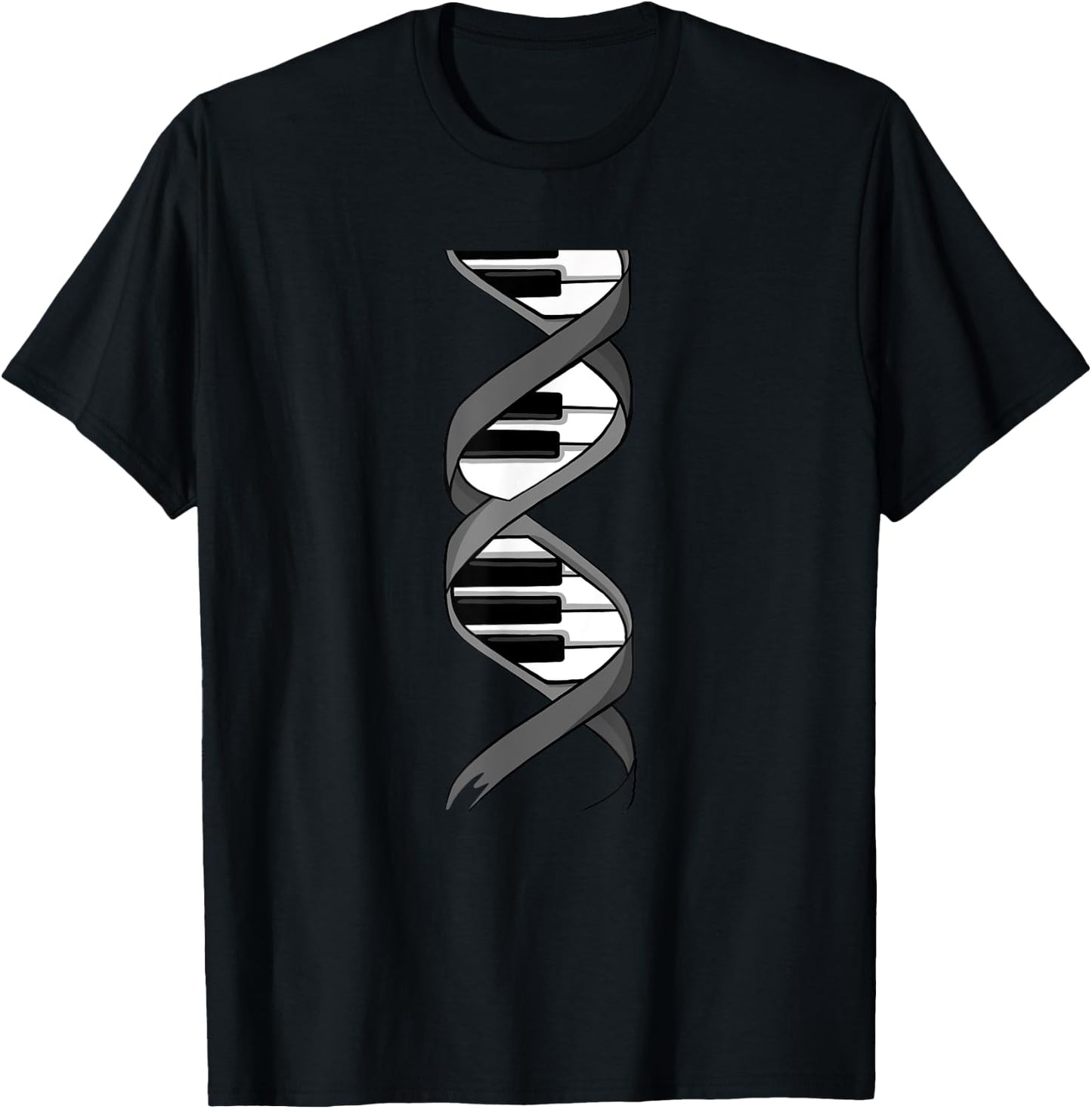 Funny Piano Design Women Keyboard Player Piano Lover T-Shirt - T-Shirt | Black