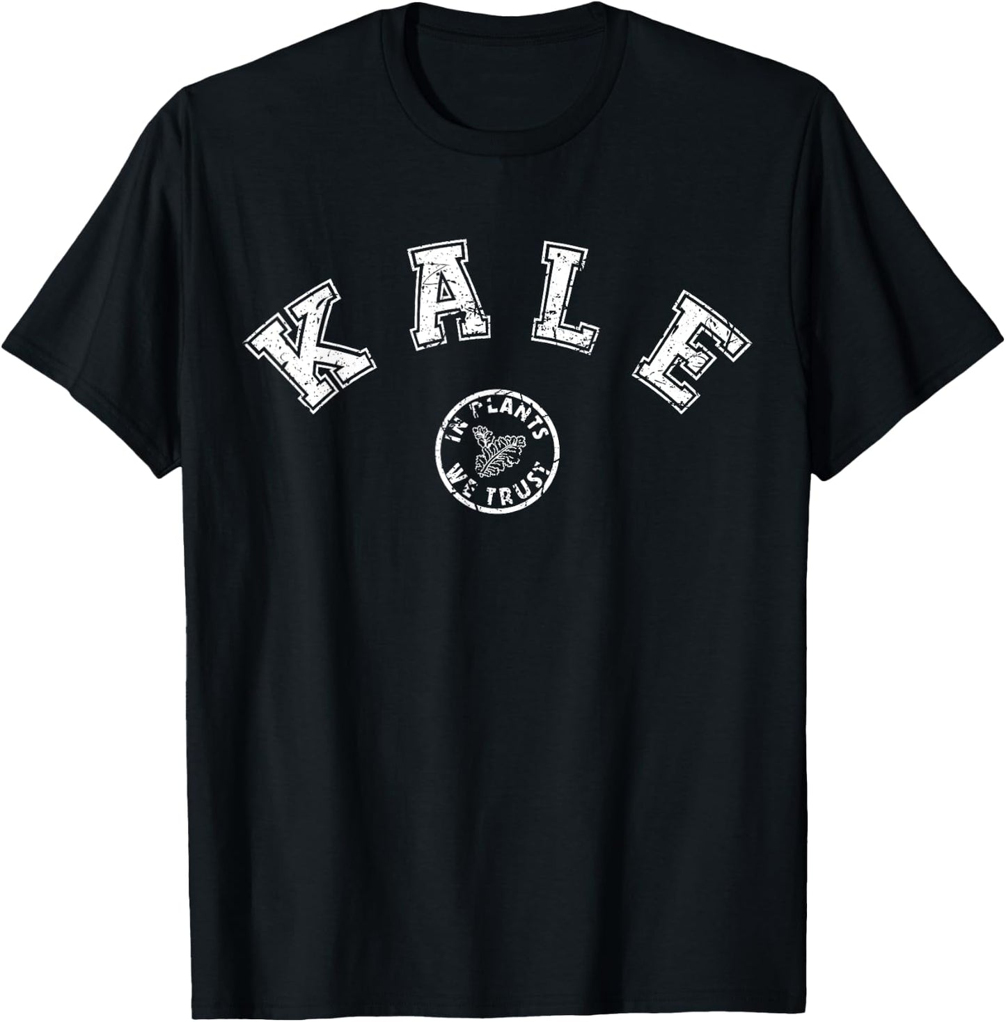 Kale Lover In Plants We Trust Vegan Plant Based Gardening T-Shirt - T-Shirt | Black