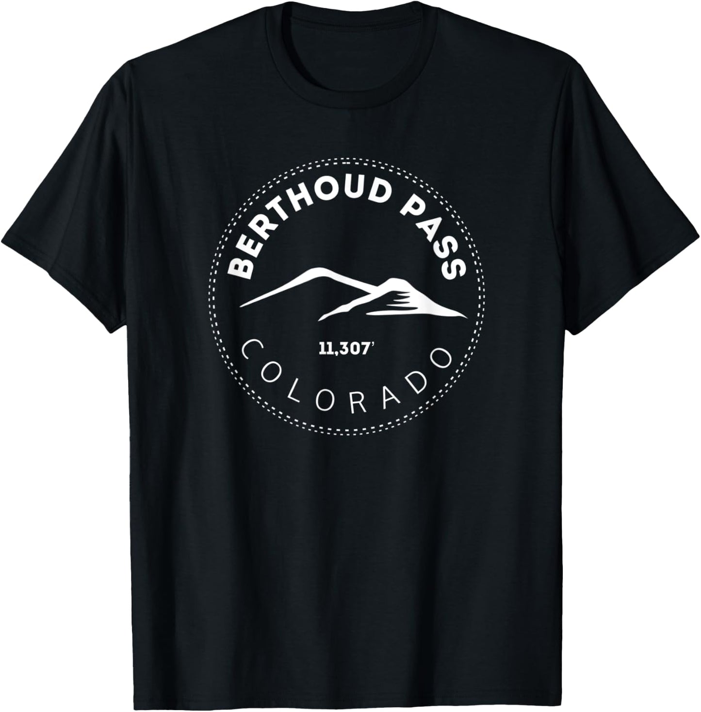 Berthoud Pass Colorado - Elevated Mountain Pass T-Shirt - T-Shirt | Black