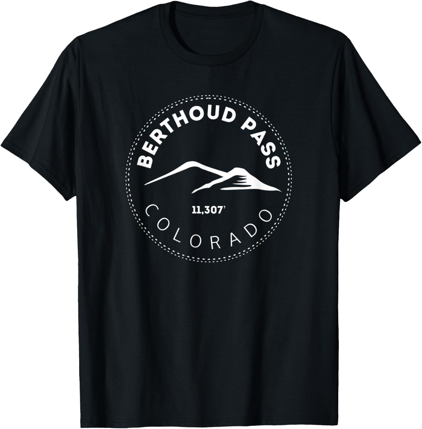 Berthoud Pass Colorado - Elevated Mountain Pass T-Shirt - T-Shirt | Black