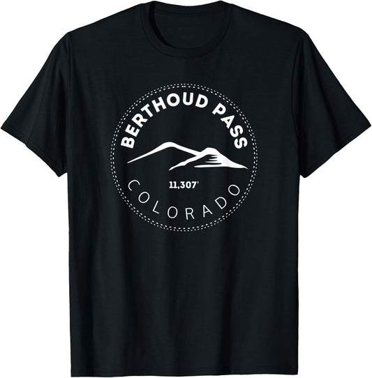 Berthoud Pass Colorado - Elevated Mountain Pass T-Shirt - T-Shirt | Black