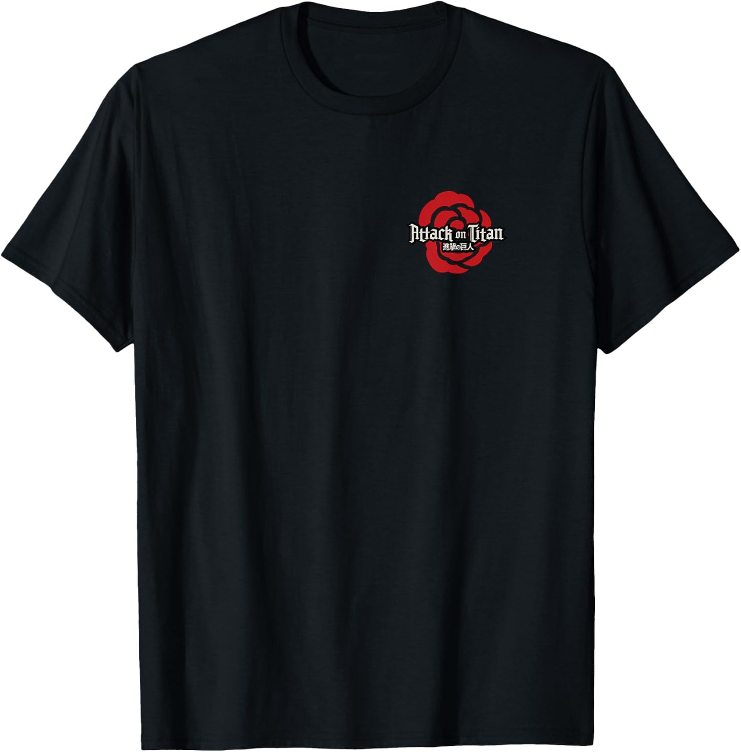 Attack on Titan Season 3 Garrison Emblem Front and Back T-Shirt - T-Shirt | Black