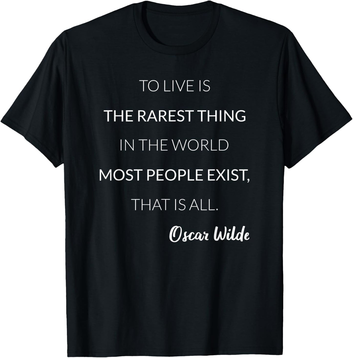 To Live Is The Rarest Thing Literature Teacher Oscar Wilde Women Kids T-Shirt - T-Shirt | Black