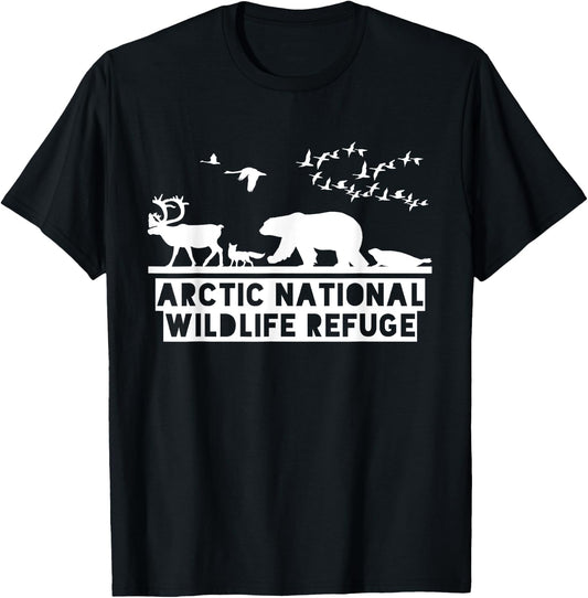 Arctic National Wildlife Refuge Shirt - No Drilling in ANWR T-Shirt - T-Shirt | Black