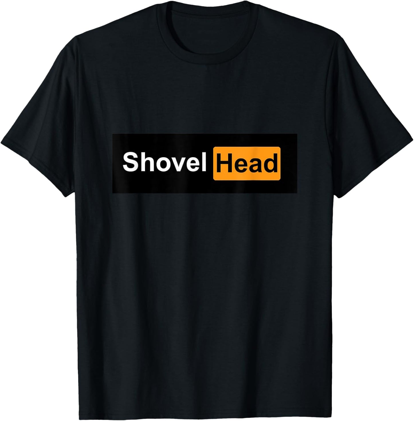 Old School HD Motorcycle VTwin ShovelHead Engine Funny Logo T-Shirt - T-Shirt | Black
