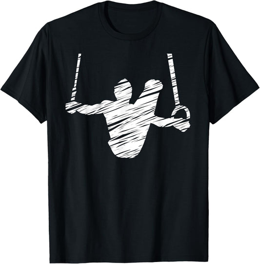 Motif gymnastics gymnast gymnastics fan vintage T-Shirt - T-Shirt | Black