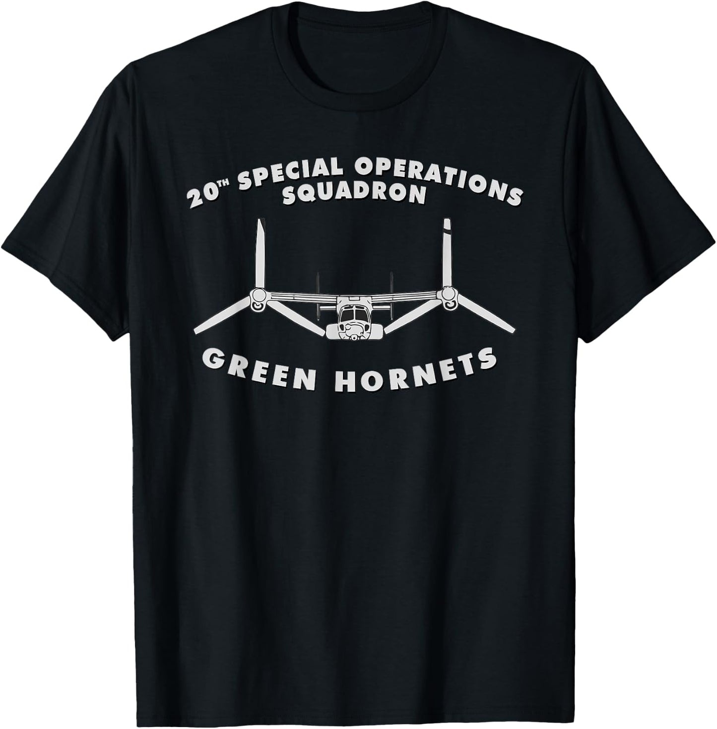 20th Special Operations Squadron Green Hornets CV-22 T-Shirt - T-Shirt | Black