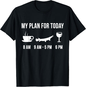 Funny Fishing Alligator Gar Fish Angler My Plan For Today T-Shirt - T-Shirt | Black