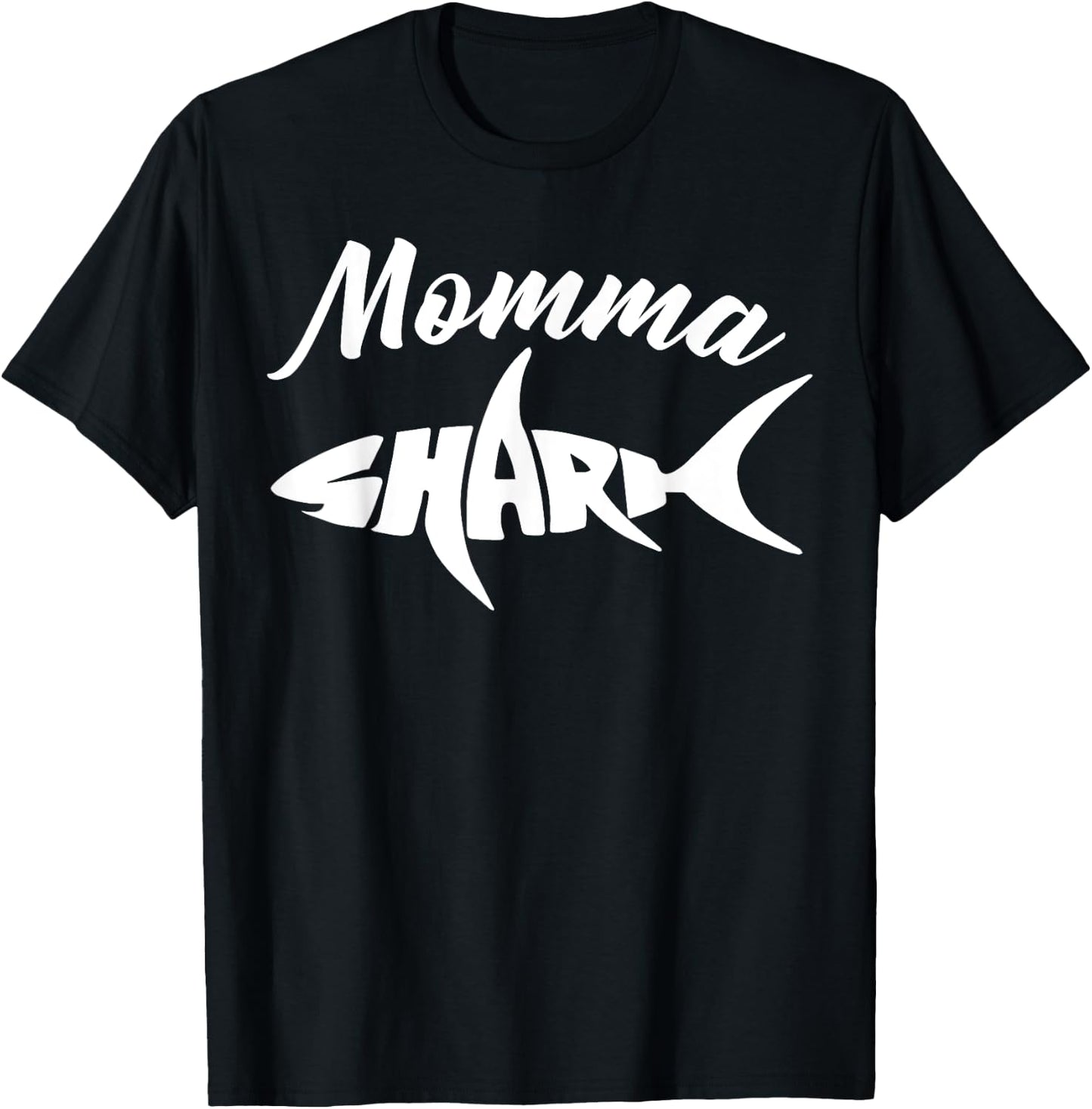 Momma Shark Fun Family T Shirt T-Shirt - T-Shirt | Black