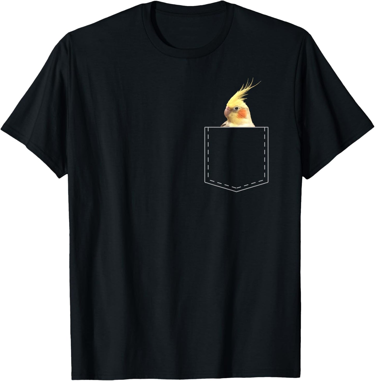 The Cockatiel Elegant Cute Bird Parrot Funny Item T-Shirt - T-Shirt | Black