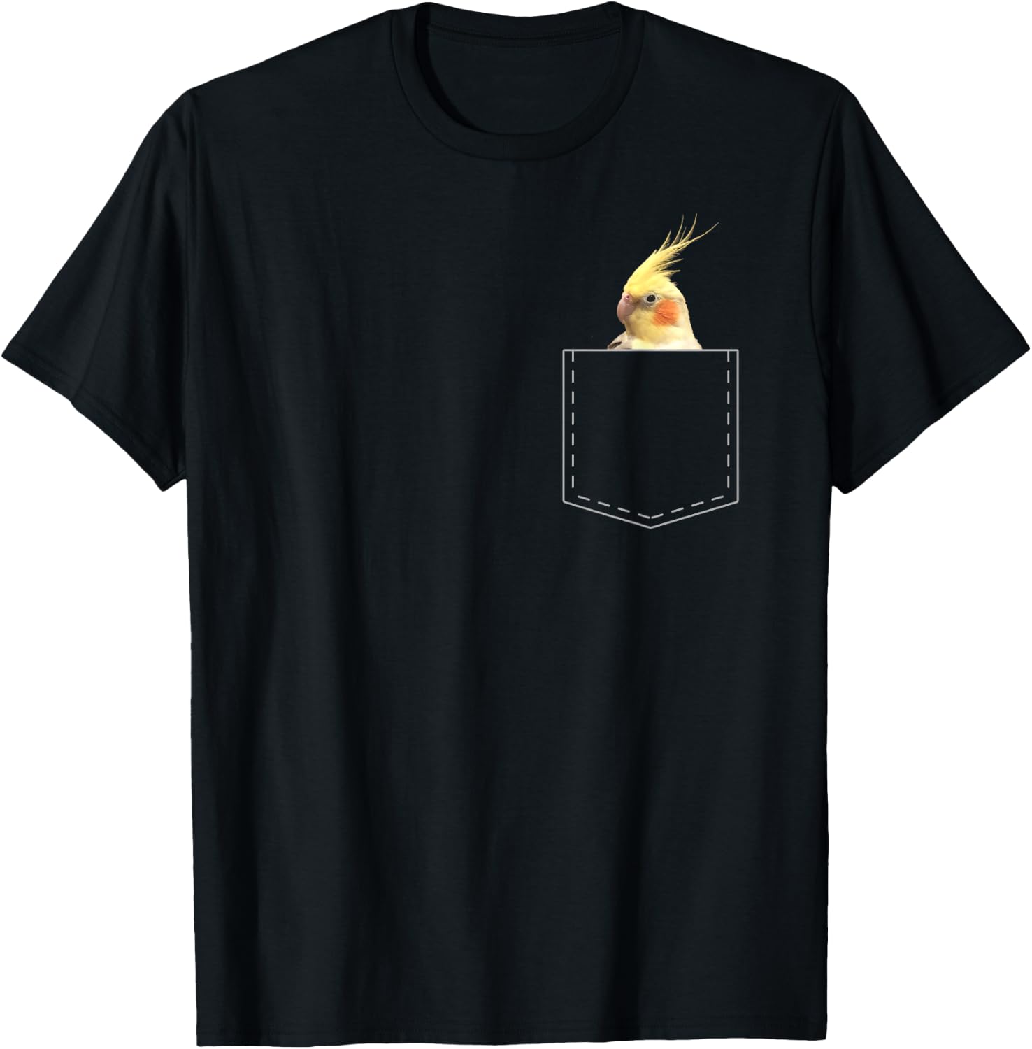 The Cockatiel Elegant Cute Bird Parrot Funny Item T-Shirt - T-Shirt | Black