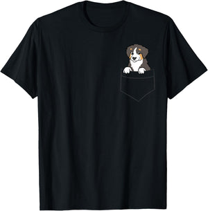 Bernedoodle In The Pocket Cute Bernedoodle T-Shirt - T-Shirt | Black