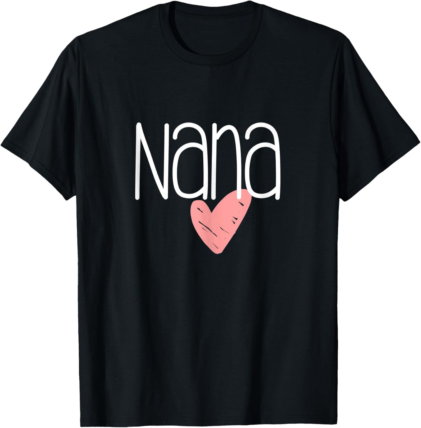 Cute Mother's Day Nana Heart Women's T-Shirt - T-Shirt | Black