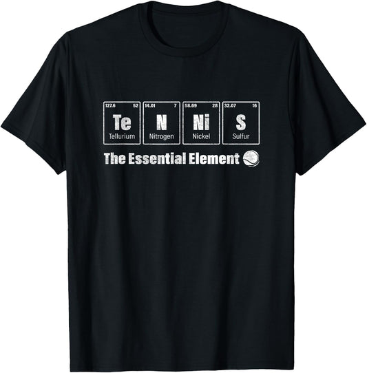 Funny Tennis Lover Graphic Women and Men Tennis Player T-Shirt - T-Shirt | Black