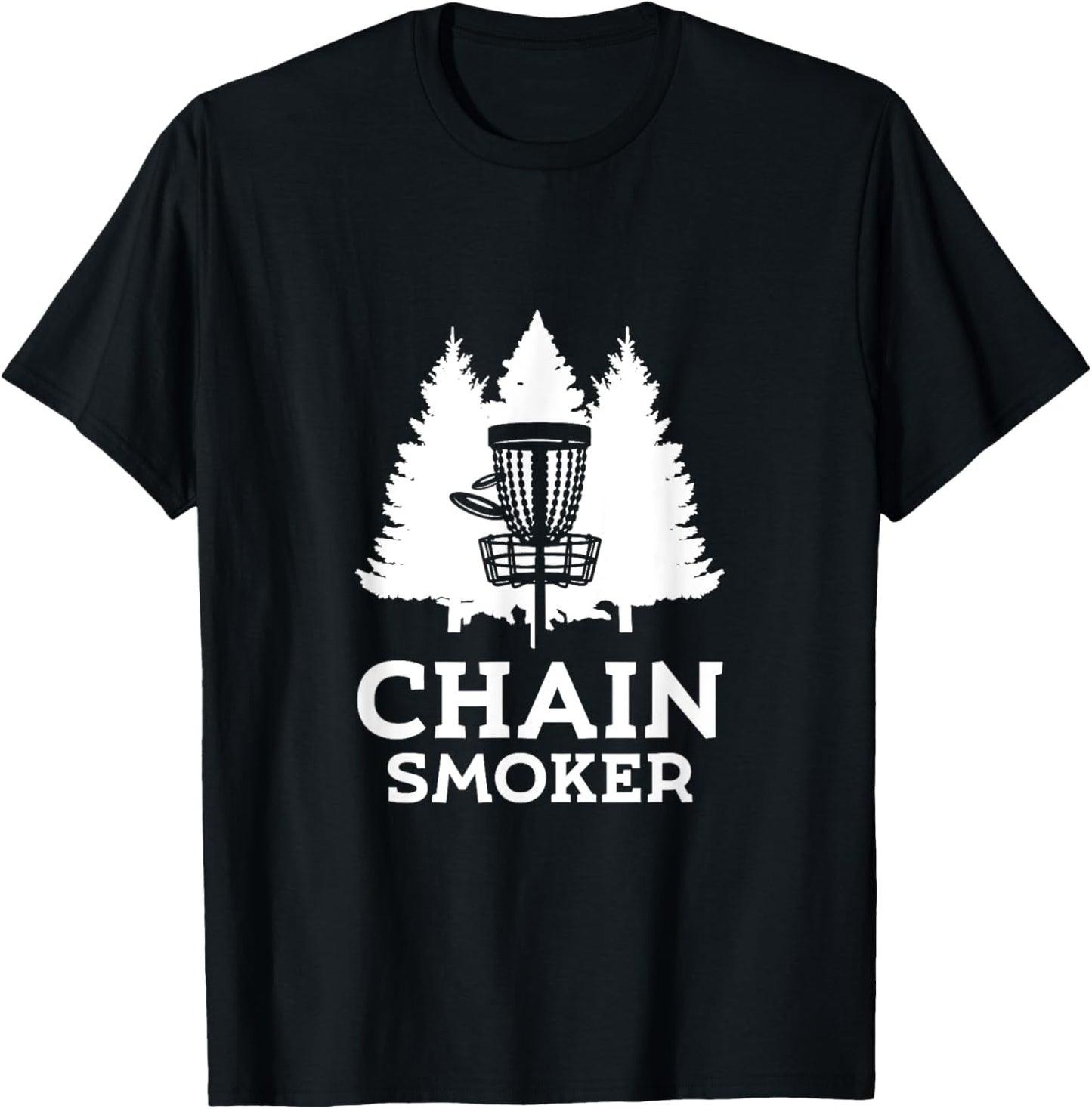 Chain Smoker, Funny Disc Golf T-Shirt - T-Shirt | Black