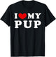 I Love My Pup, I Heart My Pup T-Shirt - T-Shirt | Black