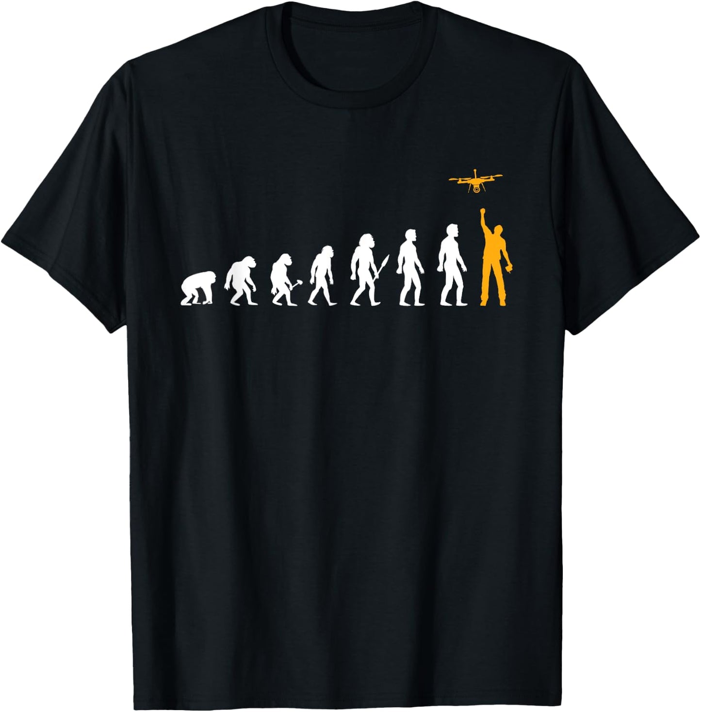 Quadcopter Drone Evolution - FAA Certified Drone Pilot RC T-Shirt - T-Shirt | Black