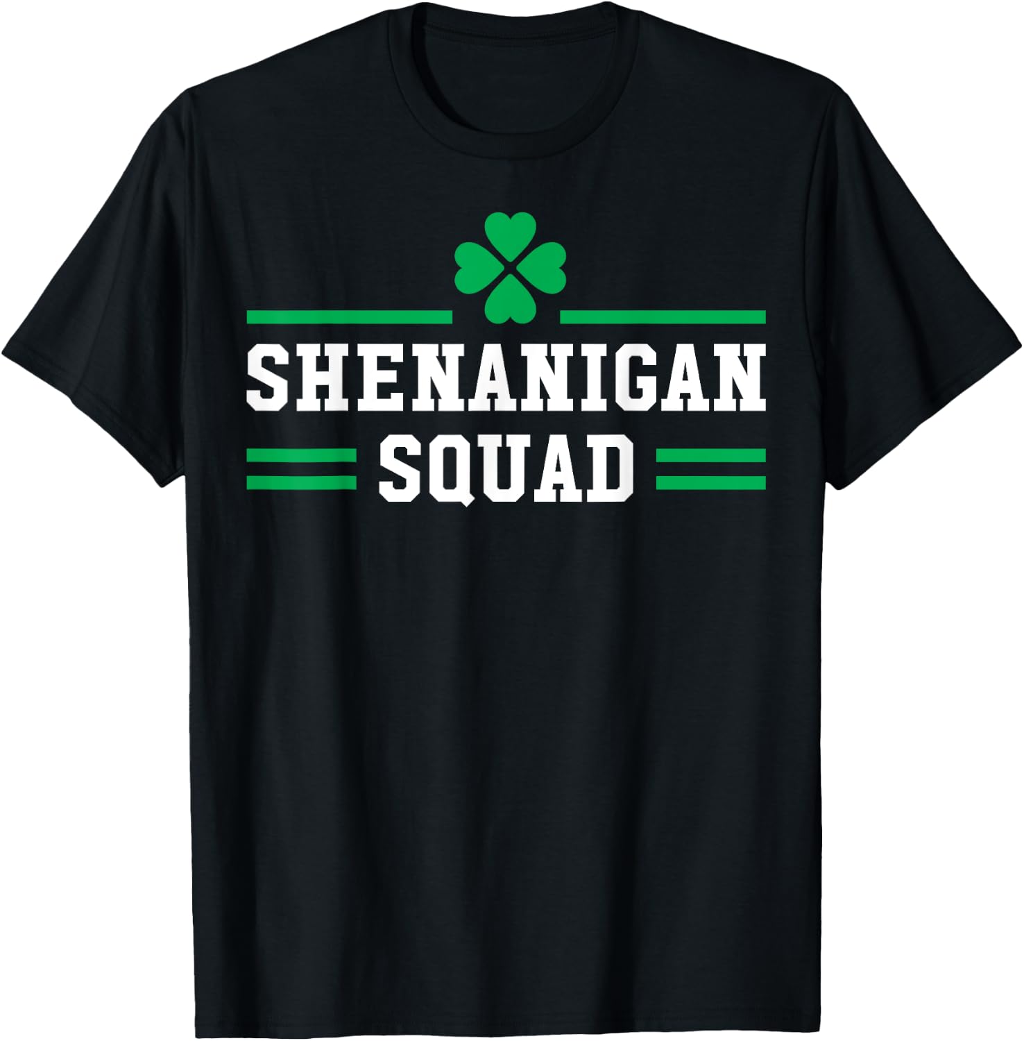 Shenanigan Squad Funny St Patricks Day 2020 Drinking T-Shirt - T-Shirt | Black
