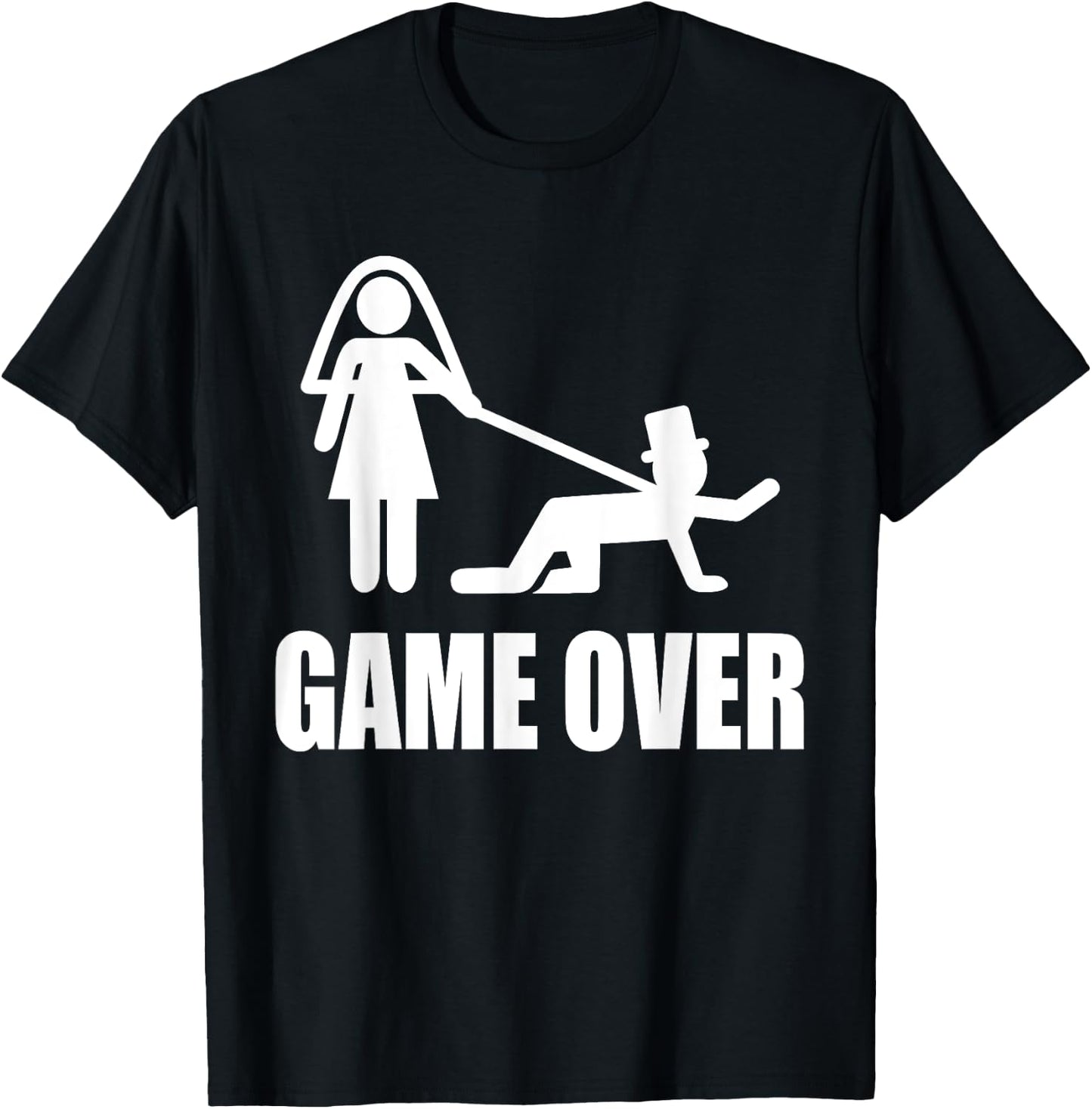 Funny Getting Married Game Over Wedding Gag Team Groom T-Shirt - T-Shirt | Black