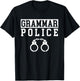 Grammar Police Spelling Correct Cop T-Shirt - T-Shirt | Black
