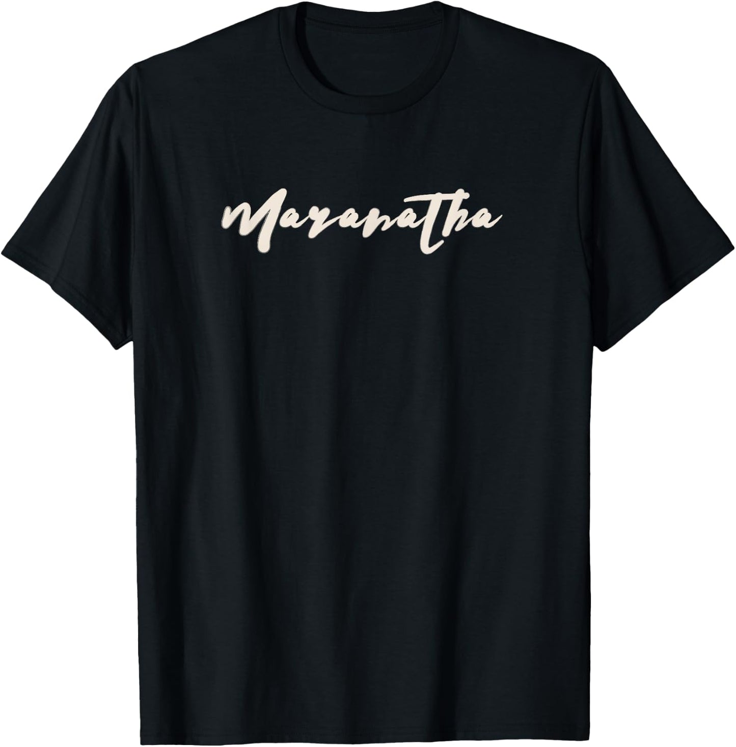Christian Clothing and Apparel Maranatha Christian -Adults Black Short Sleeve Small Classic Fit T-Shirt - T-Shirt | Black