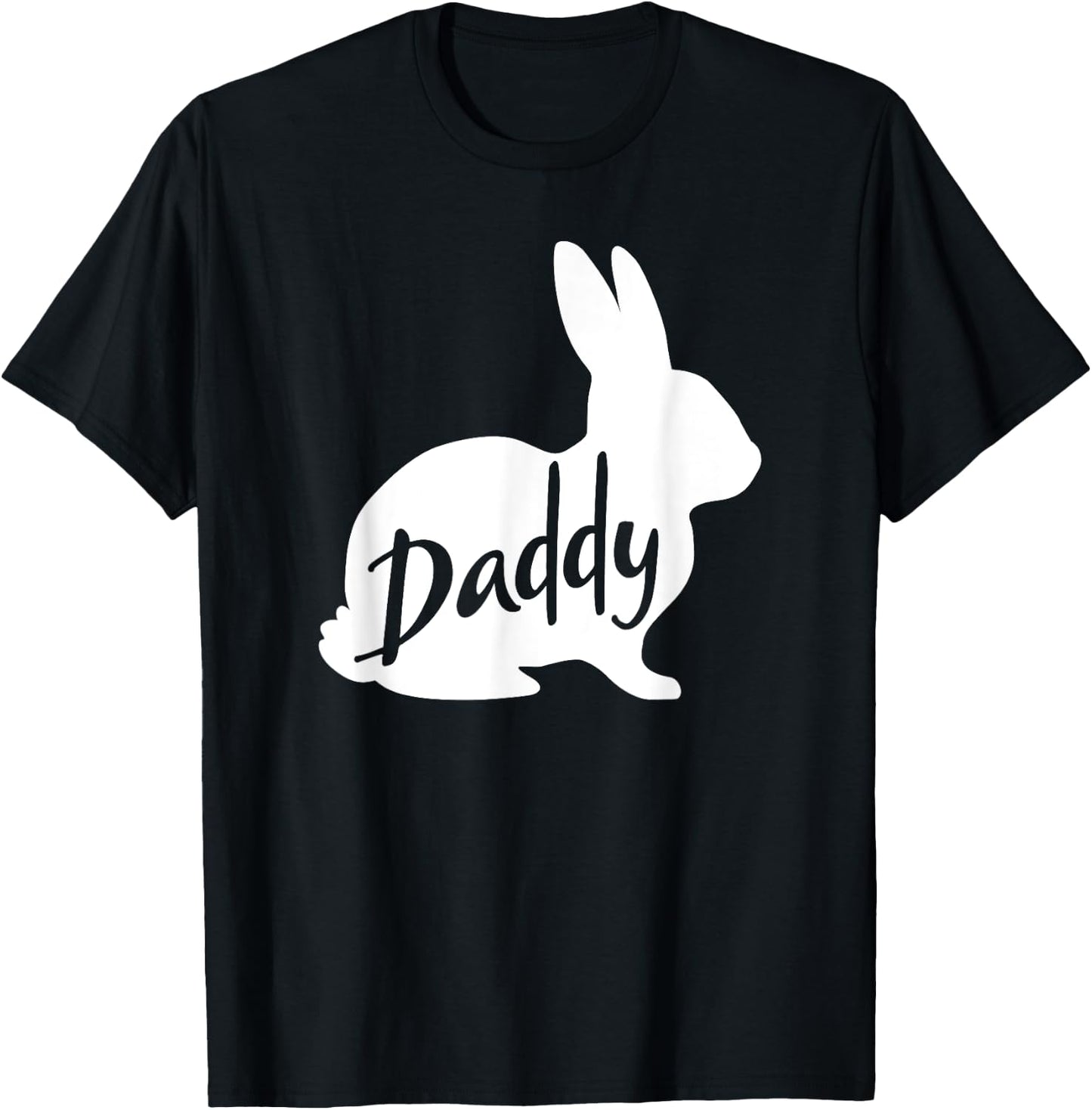 Daddy Bunny Rabbit Father Dad Easter T-Shirt - T-Shirt | Black
