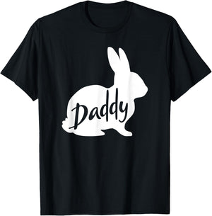 Daddy Bunny Rabbit Father Dad Easter T-Shirt - T-Shirt | Black