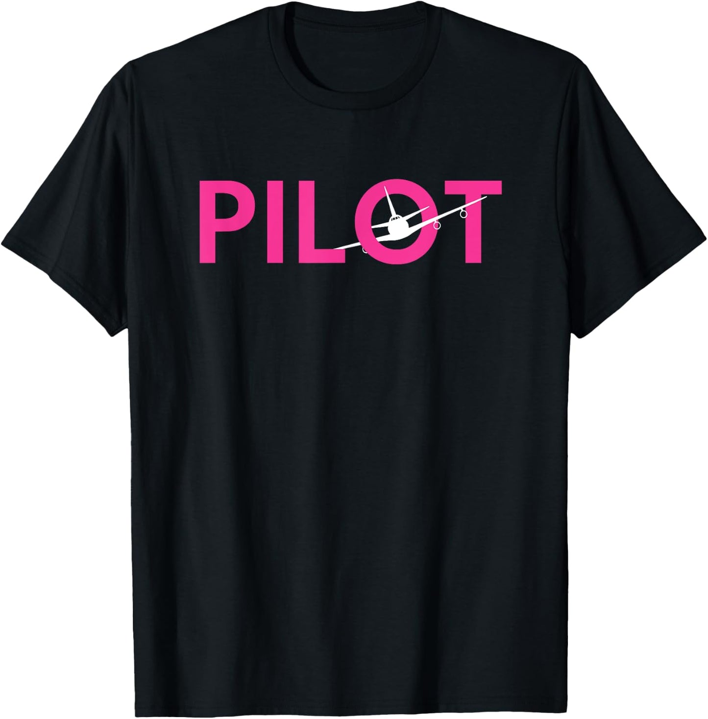 Female Pilot Aviation T-Shirt - T-Shirt | Black