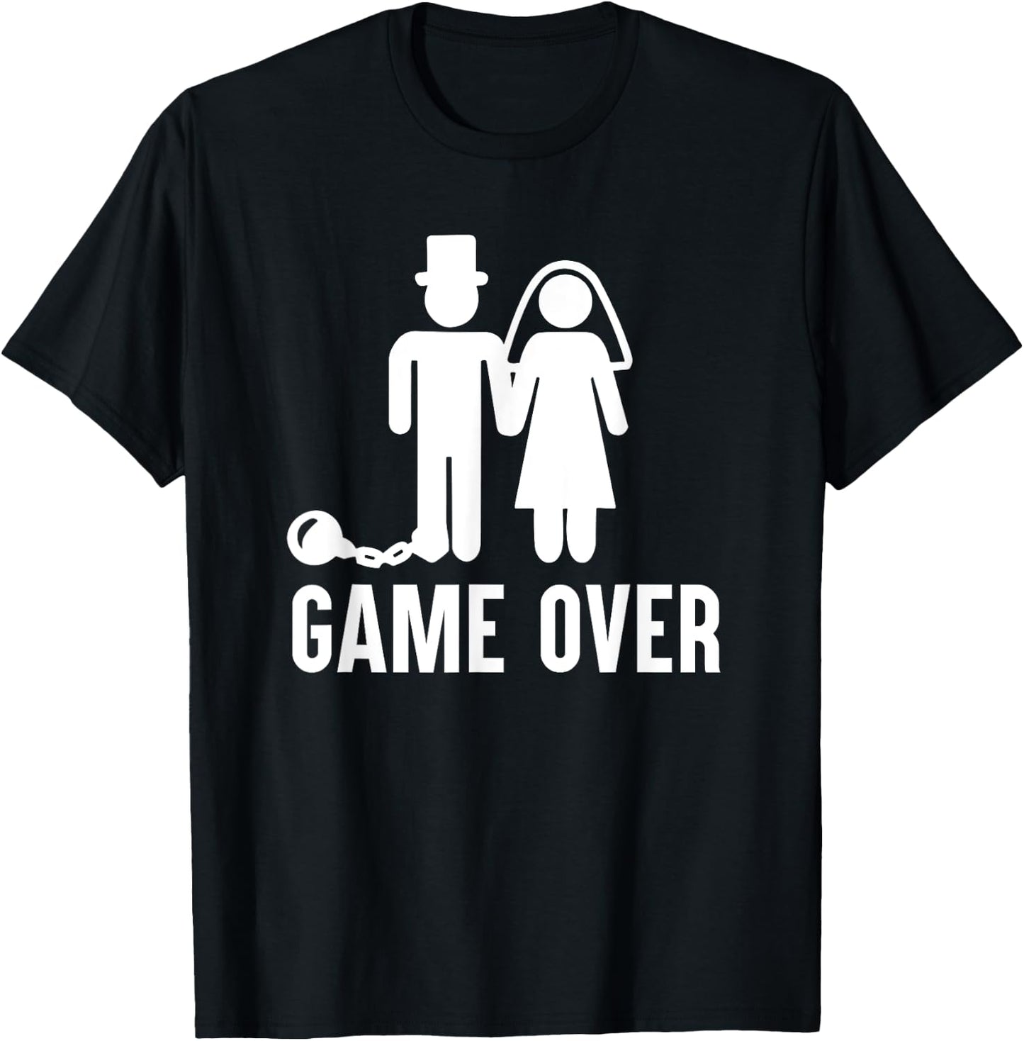 Funny Bride Groom Wedding Bachelor Bachelorette Party T-Shirt - T-Shirt | Black
