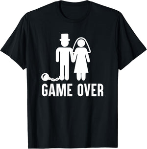 Funny Bride Groom Wedding Bachelor Bachelorette Party T-Shirt - T-Shirt | Black