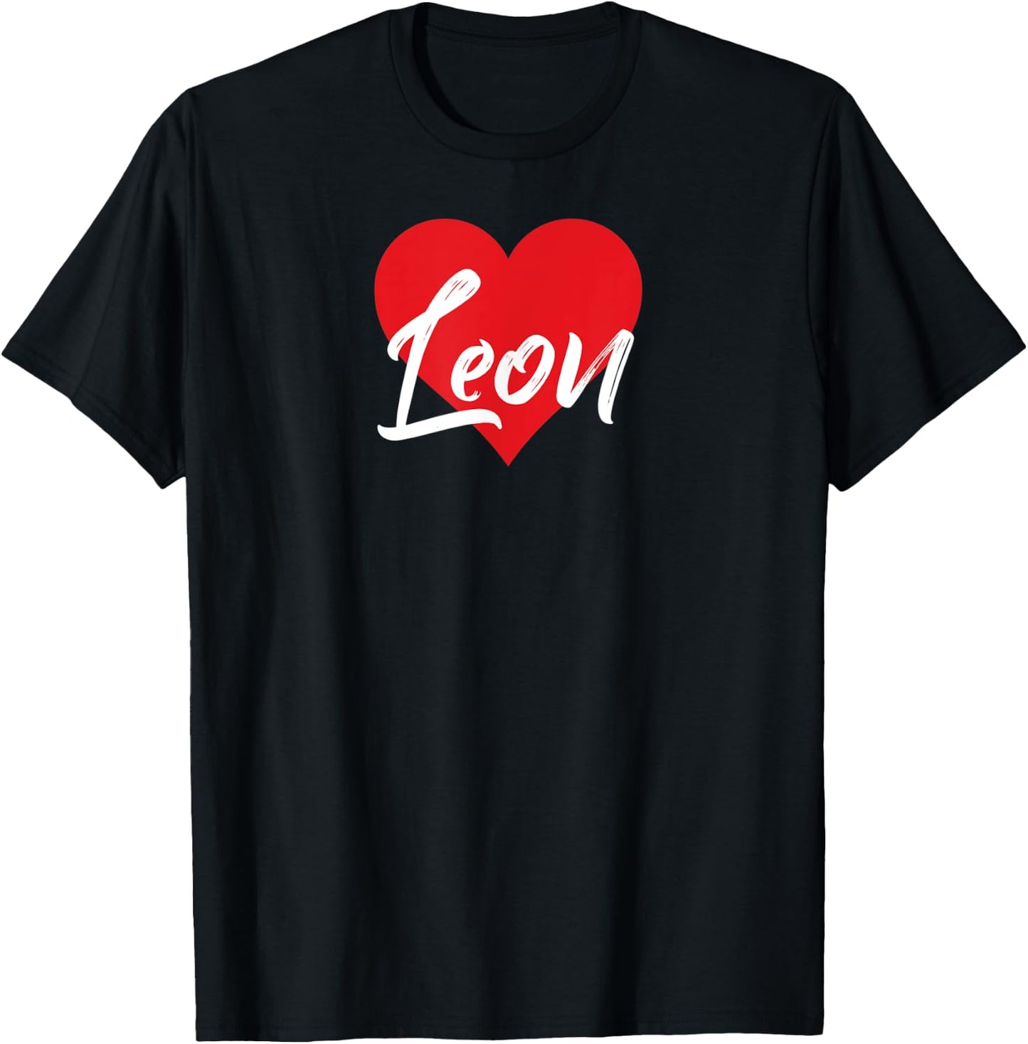 I Love Leon First Name I Heart Named T-Shirt - T-Shirt | Black