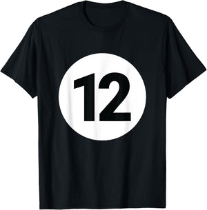 8 Pool Ball 12 Billiards Costume Halloween Group Matching T-Shirt - T-Shirt | Black