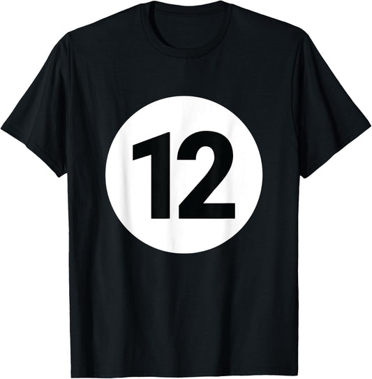 8 Pool Ball 12 Billiards Costume Halloween Group Matching T-Shirt - T-Shirt | Black