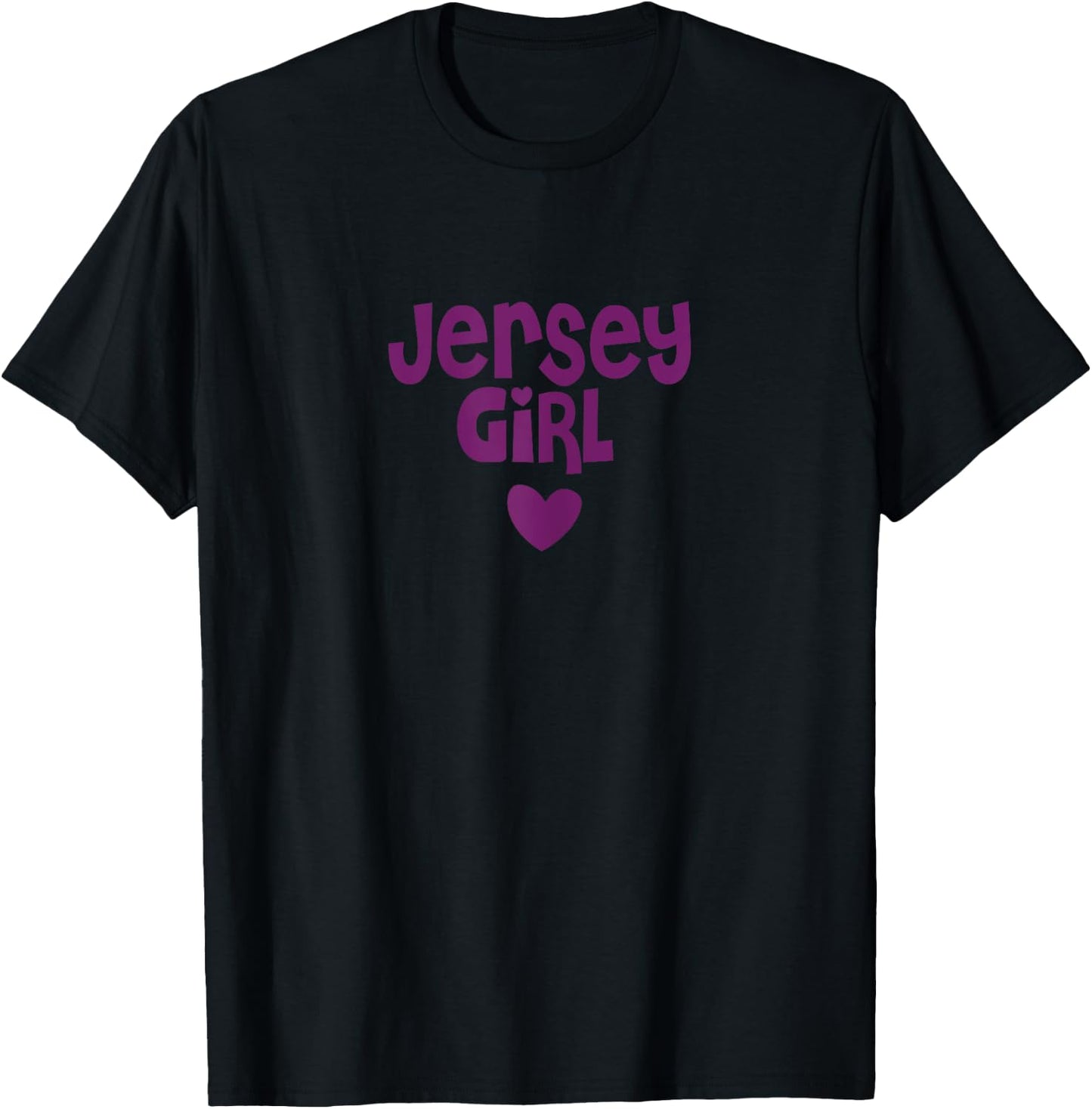 Cute and Funny Jersey Shore Heart New Jersey Gift T-Shirt - T-Shirt | Black